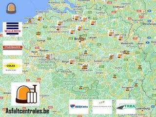 Kaart asfaltcentrales in ... Omgeving Antwerpen