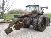Tractor + greppelfrees new holland + greppelvrees