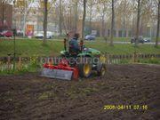 Tractor + grondfrees JD 4200 + frees