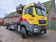 Knijperwagen 16 ton HMF Z-kraan en 25 tons NCH kabelinstallatie