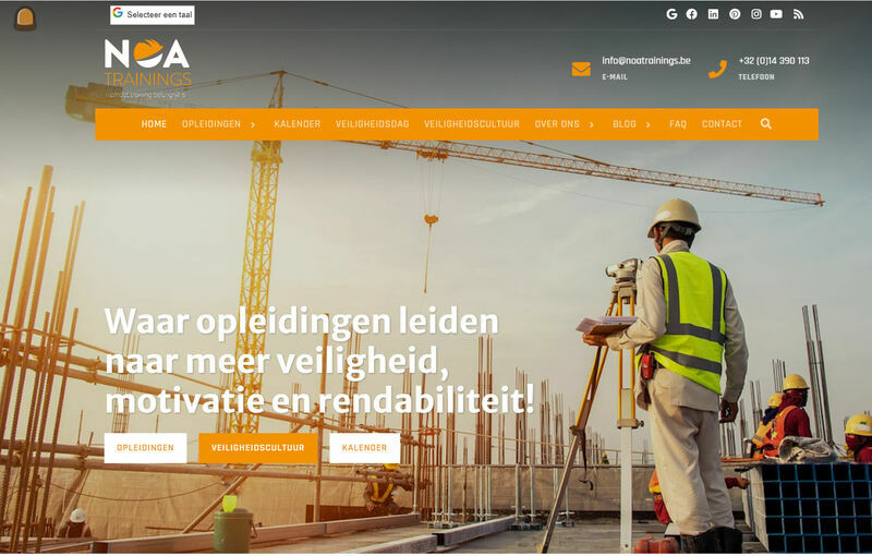 de nieuwe website van Noa Trainings