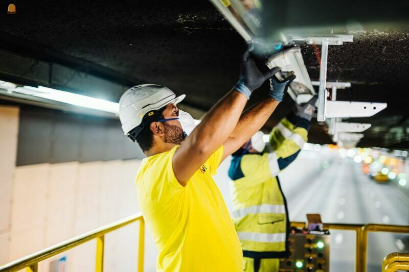 Vervanging van de verlichting in de Kennedytunnel 