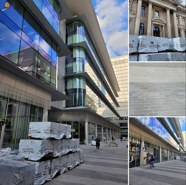 Vernieuwing van het Stadscentrum van Brussel: natuursteen voor Place de la Bourse en Brucity