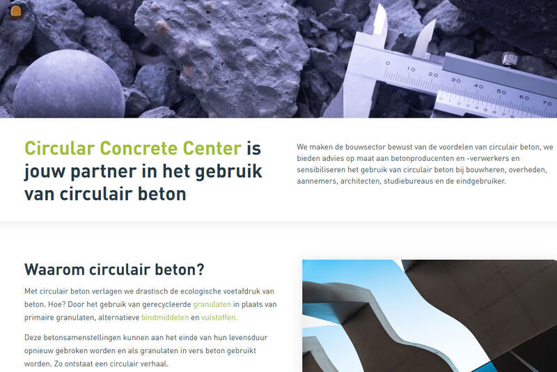 De vzw Circular Concrete Center focust op de promotie van circulair beton 