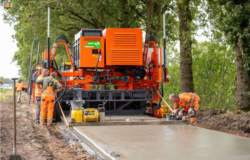 Het accupakket heeft een vermogen van 400 kW, goed voor de aanlag van zo’n 500 meter beton