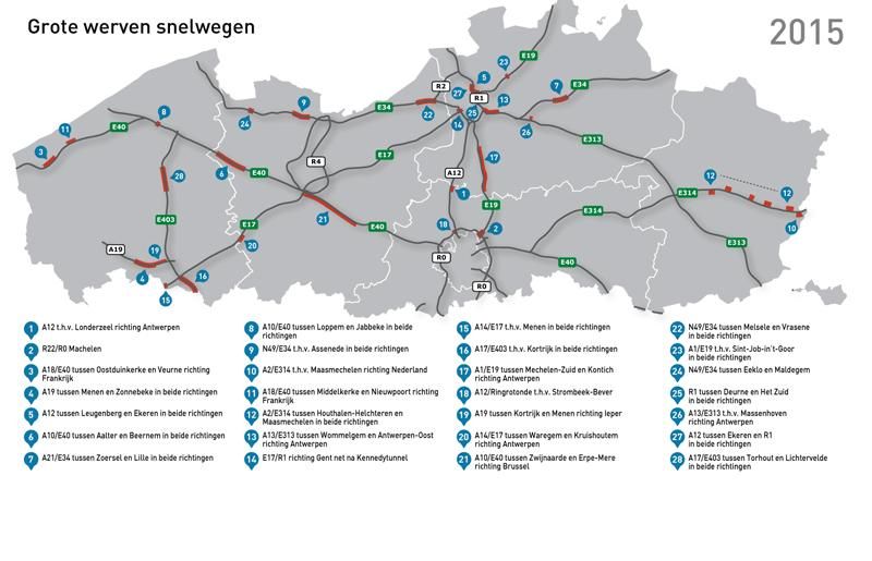 In totaal wordt 167 kilometer snelweg aangepakt