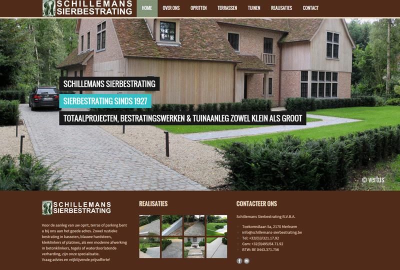 Website Schillemans Sierbestrating, het nieuwste webdesign project van wegenbouw.be