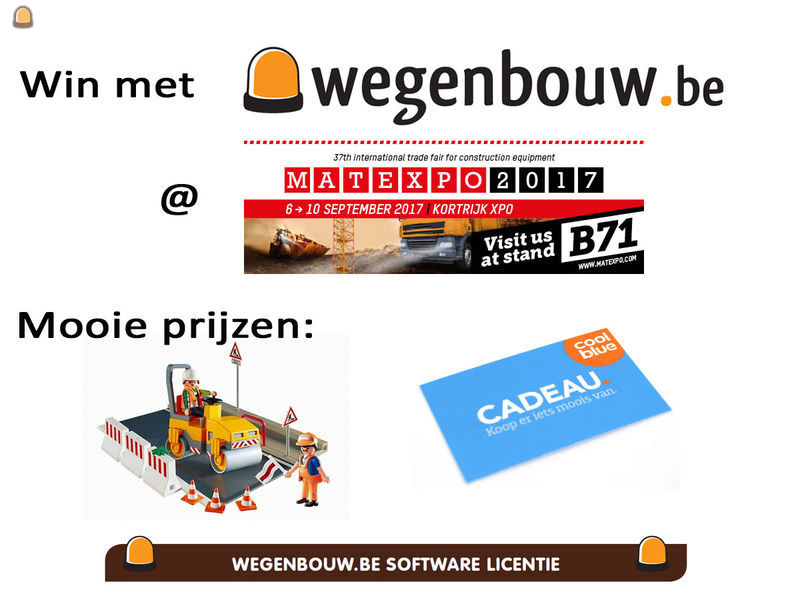 Registeer uw toegang, kom naar Matexpo, geef formulier af op onze stand, en WIN !