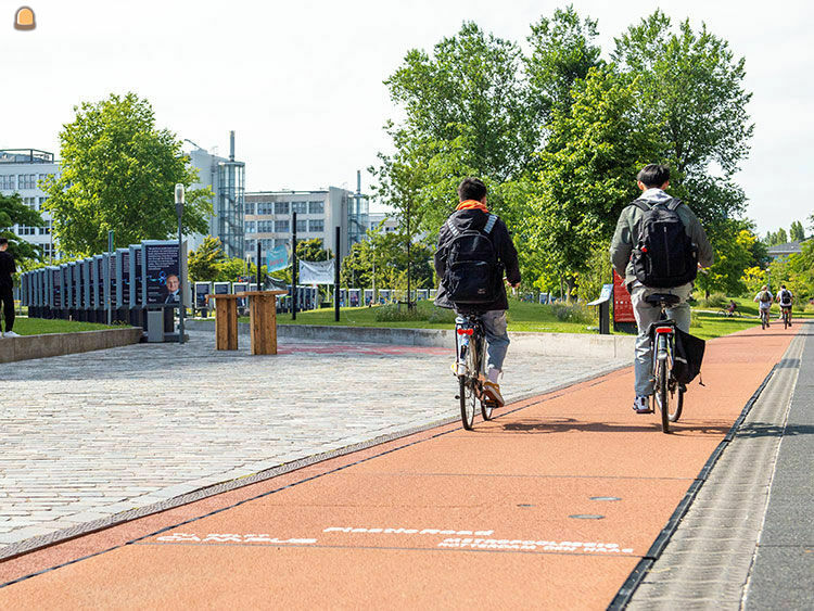 Circulair en slim fietspad CirculinQ op Campus TU Delft